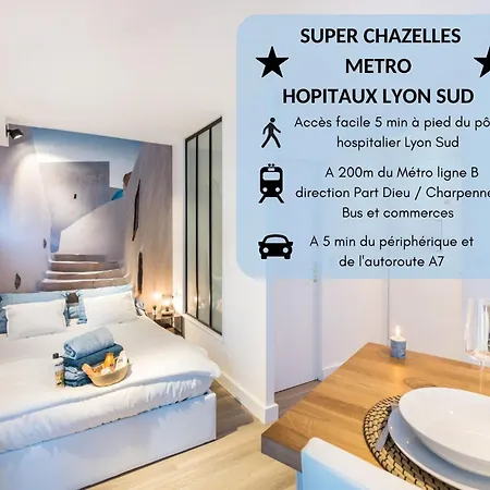 Super Chazelles - Metro - Hopitaux Lyon Sud Apartment Saint-Genis-Laval Exterior photo
